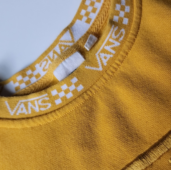 VANS Yellow Pullover Cropped Sweatshirt - Picture 4 of 7